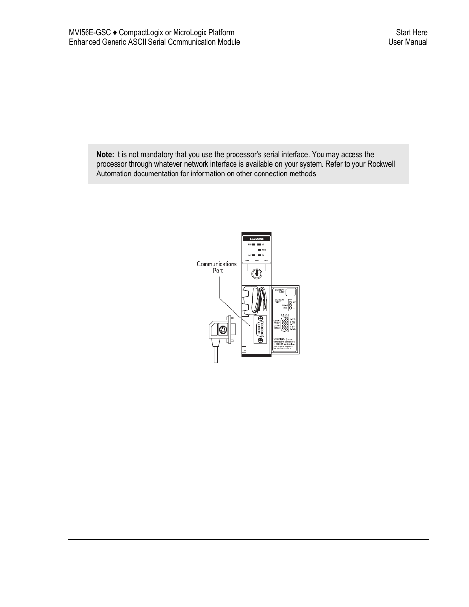 Connecting your pc to the controllogix processor | ProSoft Technology MVI56E-GSC/ GSCXT User Manual | Page 47 / 140