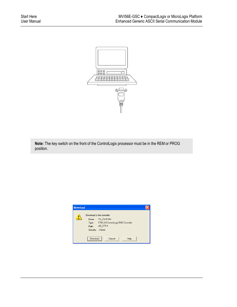 Downloading the sample program to the processor | ProSoft Technology MVI56E-GSC/ GSCXT User Manual | Page 48 / 140
