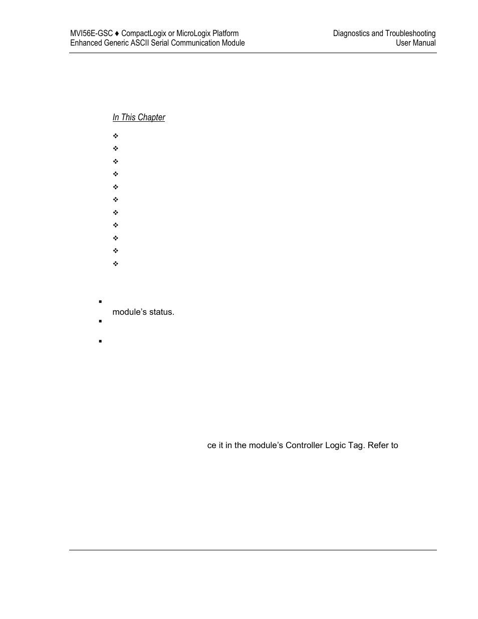 3diagnostics and troubleshooting | ProSoft Technology MVI56E-GSC/ GSCXT User Manual | Page 61 / 140
