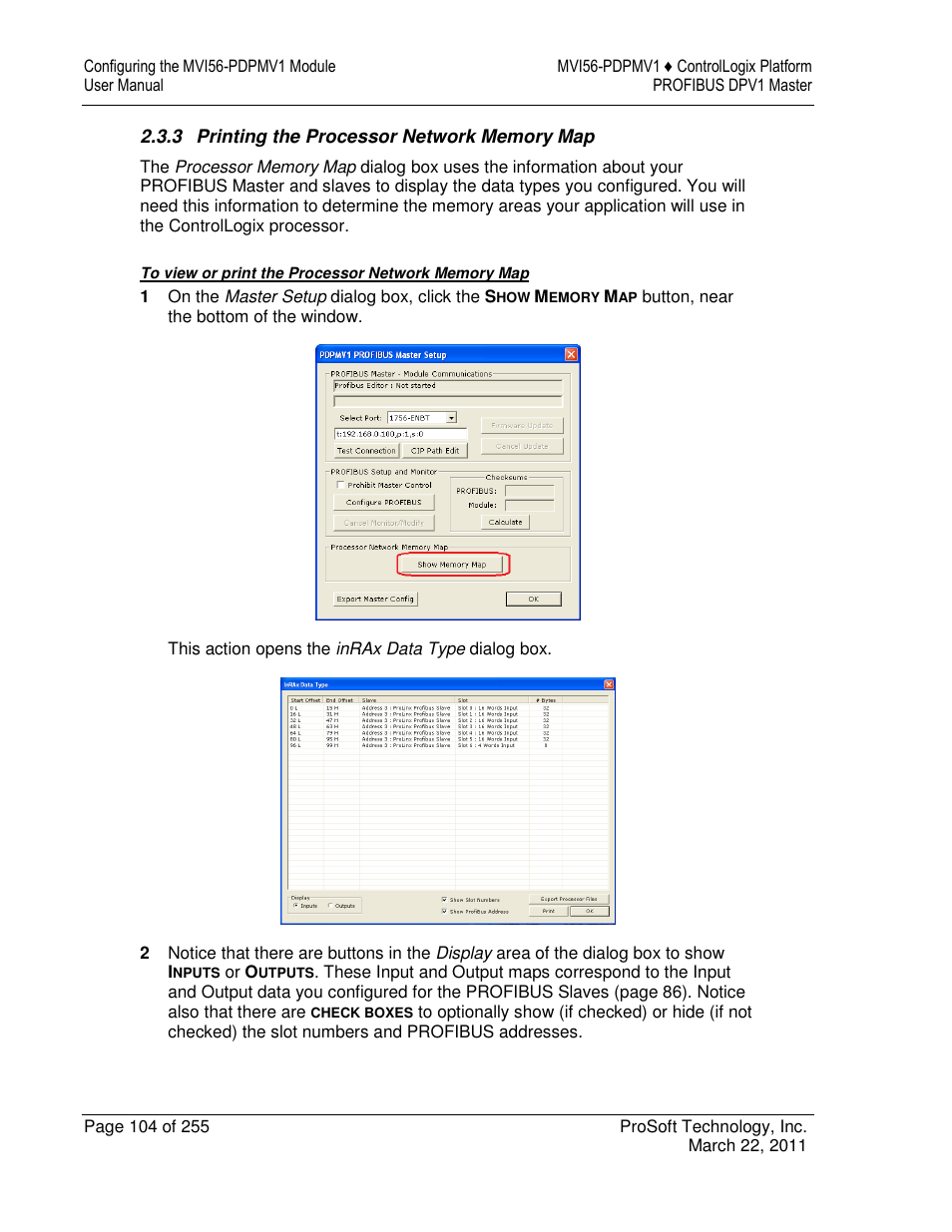 ProSoft Technology MVI56-PDPMV1 User Manual | Page 104 / 255
