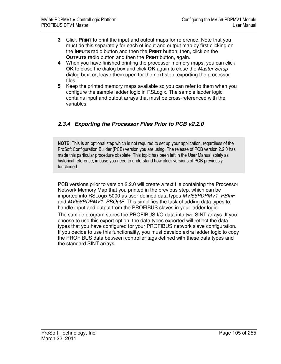 ProSoft Technology MVI56-PDPMV1 User Manual | Page 105 / 255