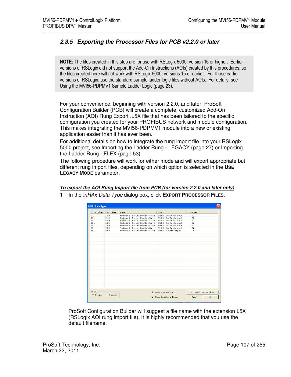 ProSoft Technology MVI56-PDPMV1 User Manual | Page 107 / 255