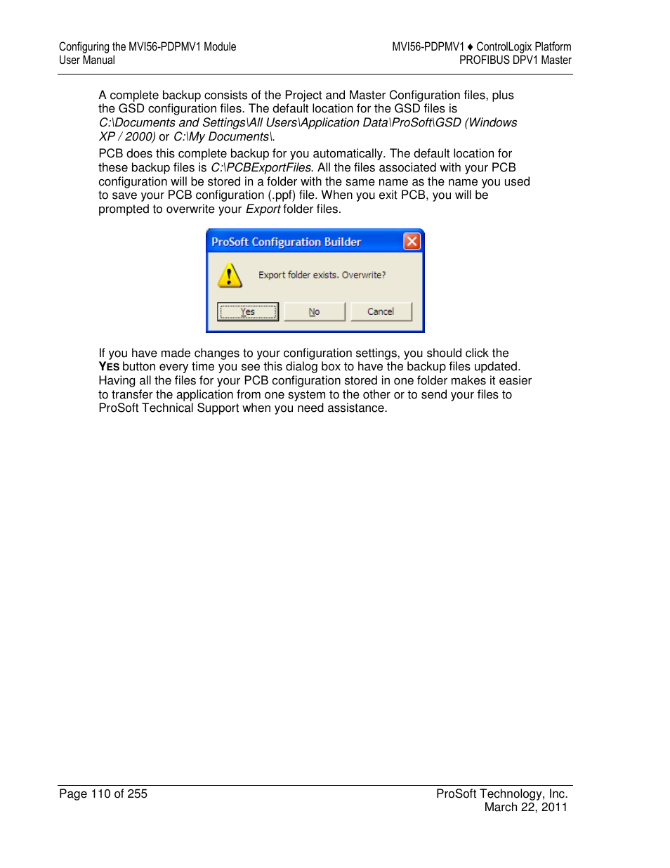 ProSoft Technology MVI56-PDPMV1 User Manual | Page 110 / 255