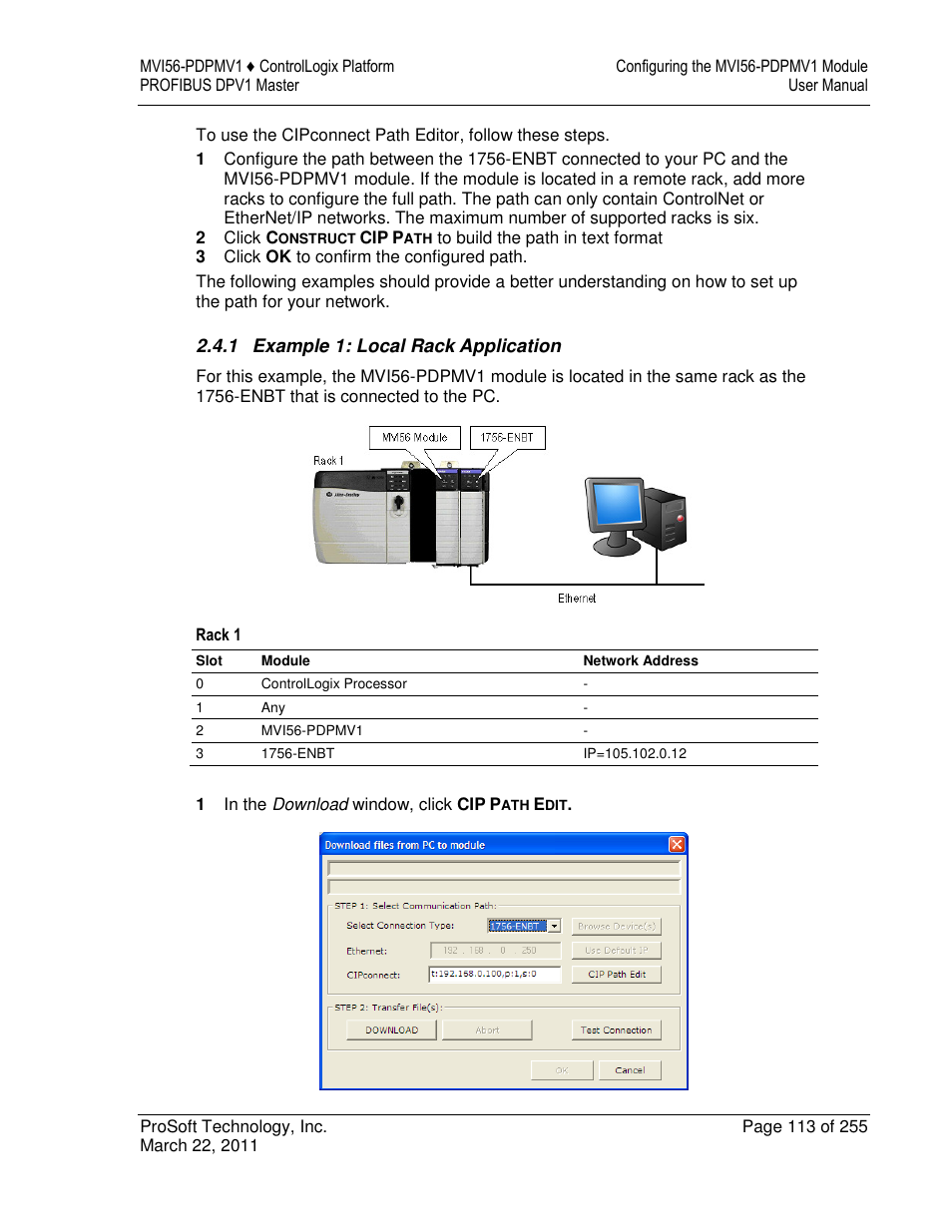 ProSoft Technology MVI56-PDPMV1 User Manual | Page 113 / 255