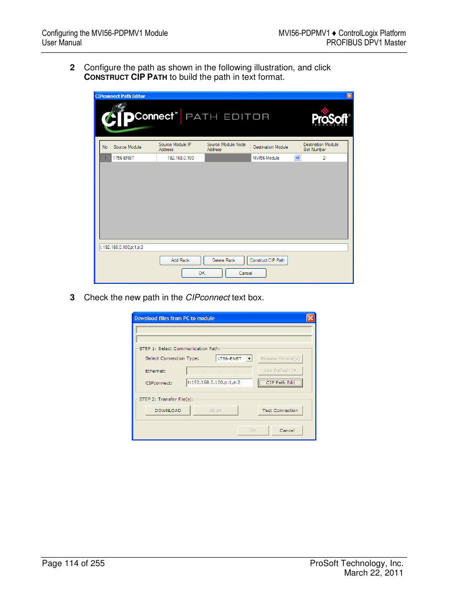 ProSoft Technology MVI56-PDPMV1 User Manual | Page 114 / 255