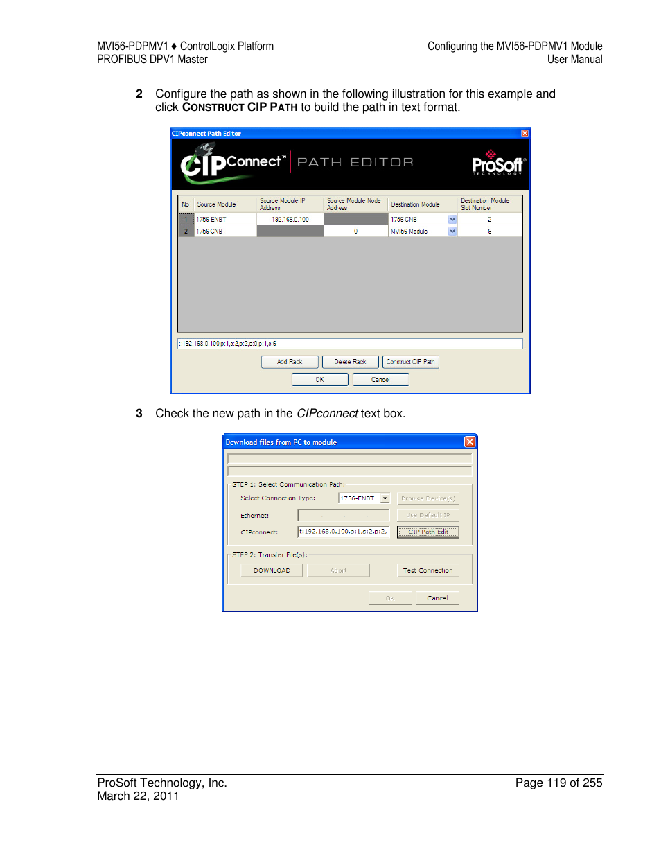 ProSoft Technology MVI56-PDPMV1 User Manual | Page 119 / 255