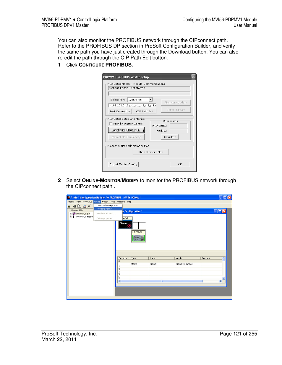 ProSoft Technology MVI56-PDPMV1 User Manual | Page 121 / 255