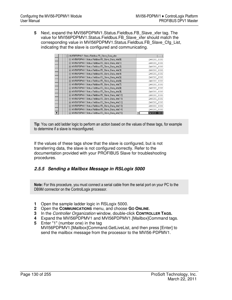 ProSoft Technology MVI56-PDPMV1 User Manual | Page 130 / 255