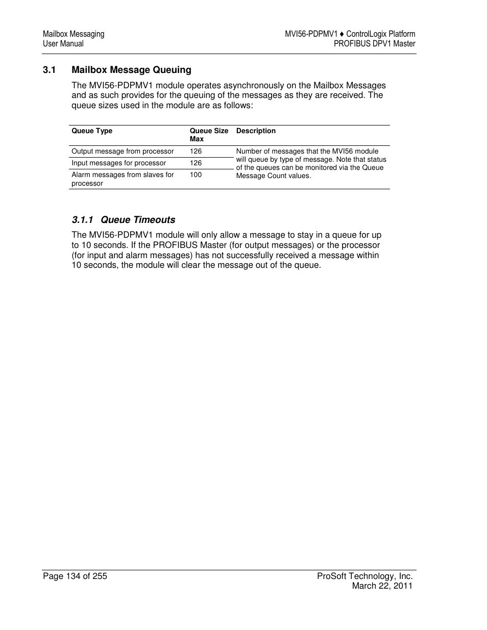 ProSoft Technology MVI56-PDPMV1 User Manual | Page 134 / 255