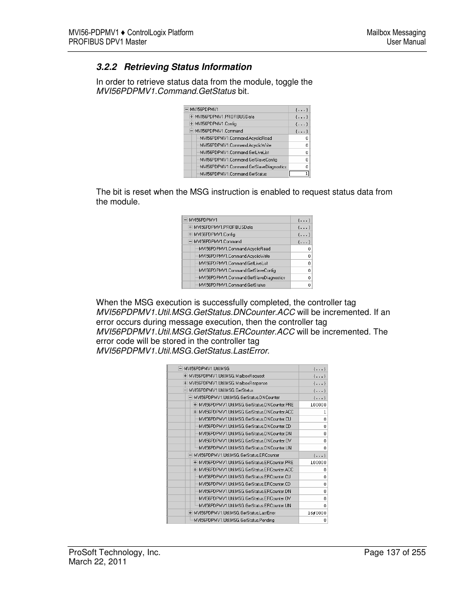 ProSoft Technology MVI56-PDPMV1 User Manual | Page 137 / 255