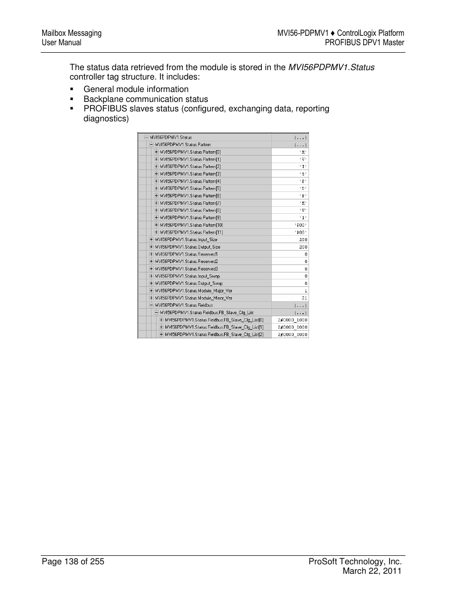 ProSoft Technology MVI56-PDPMV1 User Manual | Page 138 / 255