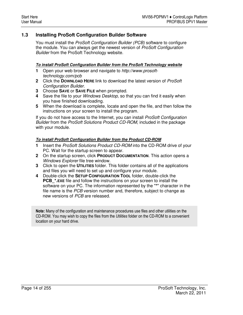 ProSoft Technology MVI56-PDPMV1 User Manual | Page 14 / 255