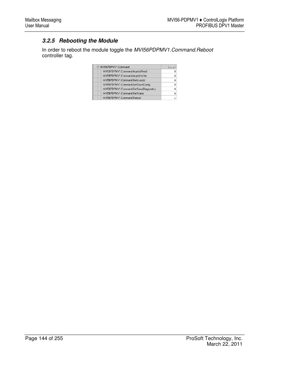 ProSoft Technology MVI56-PDPMV1 User Manual | Page 144 / 255