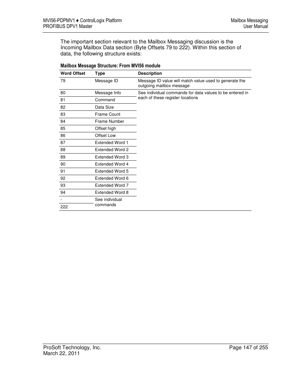 ProSoft Technology MVI56-PDPMV1 User Manual | Page 147 / 255