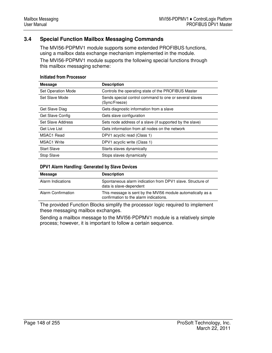 ProSoft Technology MVI56-PDPMV1 User Manual | Page 148 / 255