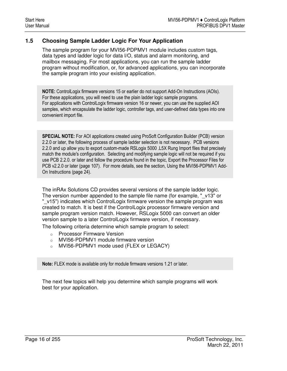 ProSoft Technology MVI56-PDPMV1 User Manual | Page 16 / 255