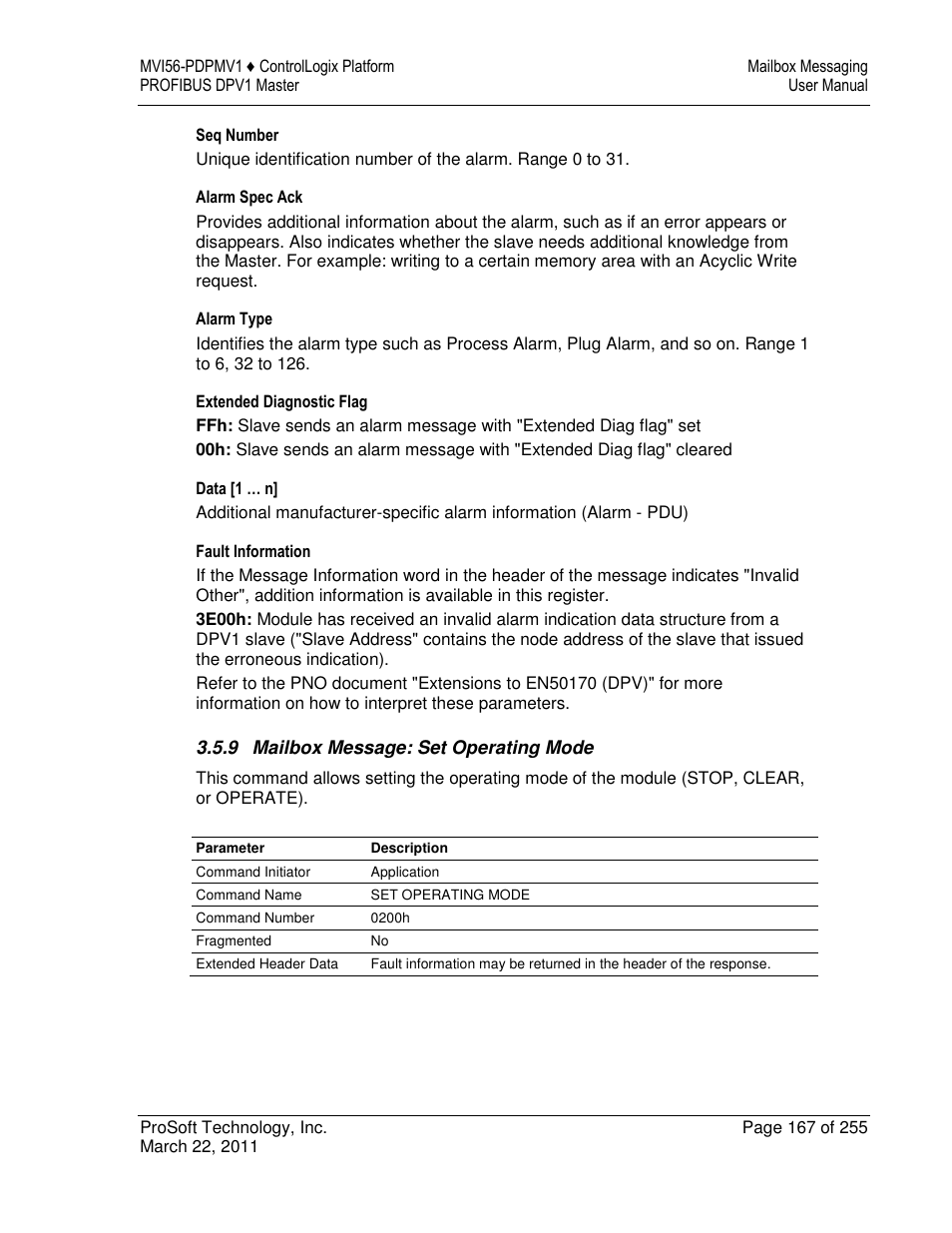 ProSoft Technology MVI56-PDPMV1 User Manual | Page 167 / 255