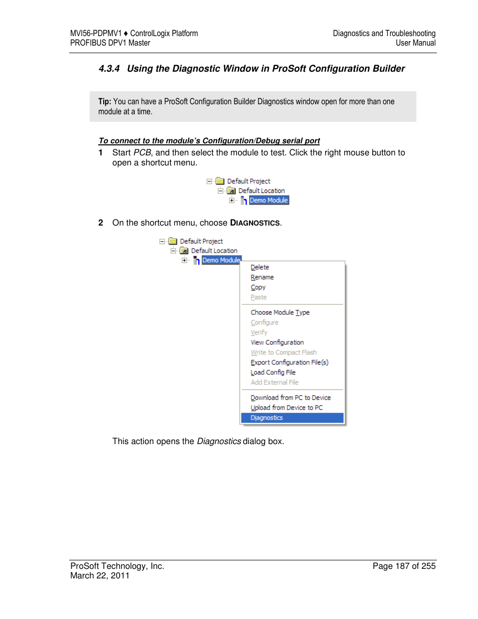 ProSoft Technology MVI56-PDPMV1 User Manual | Page 187 / 255