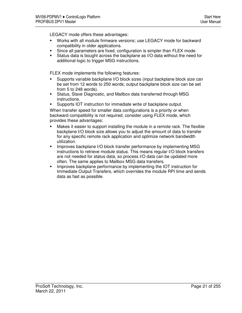 ProSoft Technology MVI56-PDPMV1 User Manual | Page 21 / 255