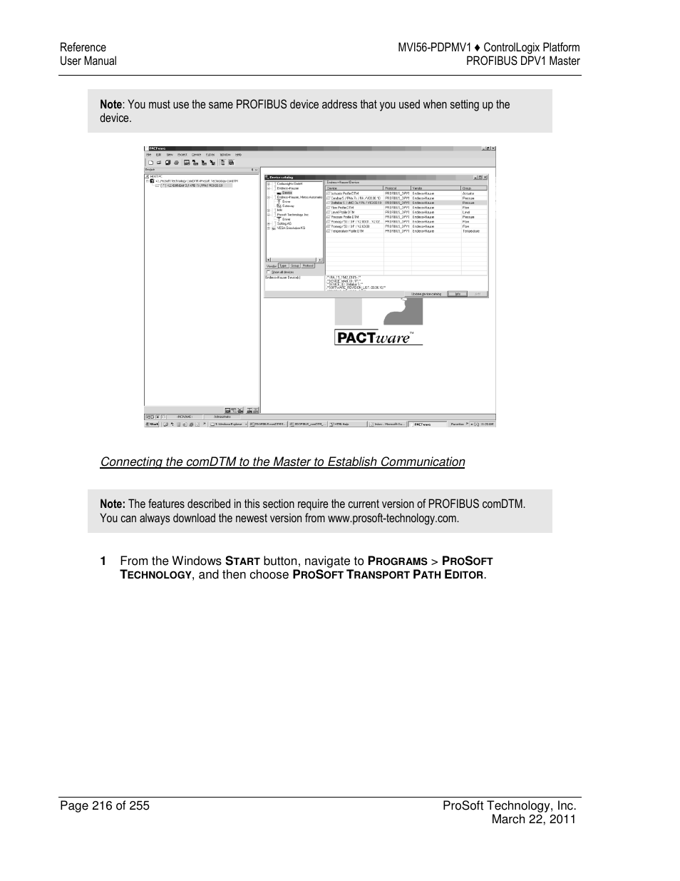 ProSoft Technology MVI56-PDPMV1 User Manual | Page 216 / 255