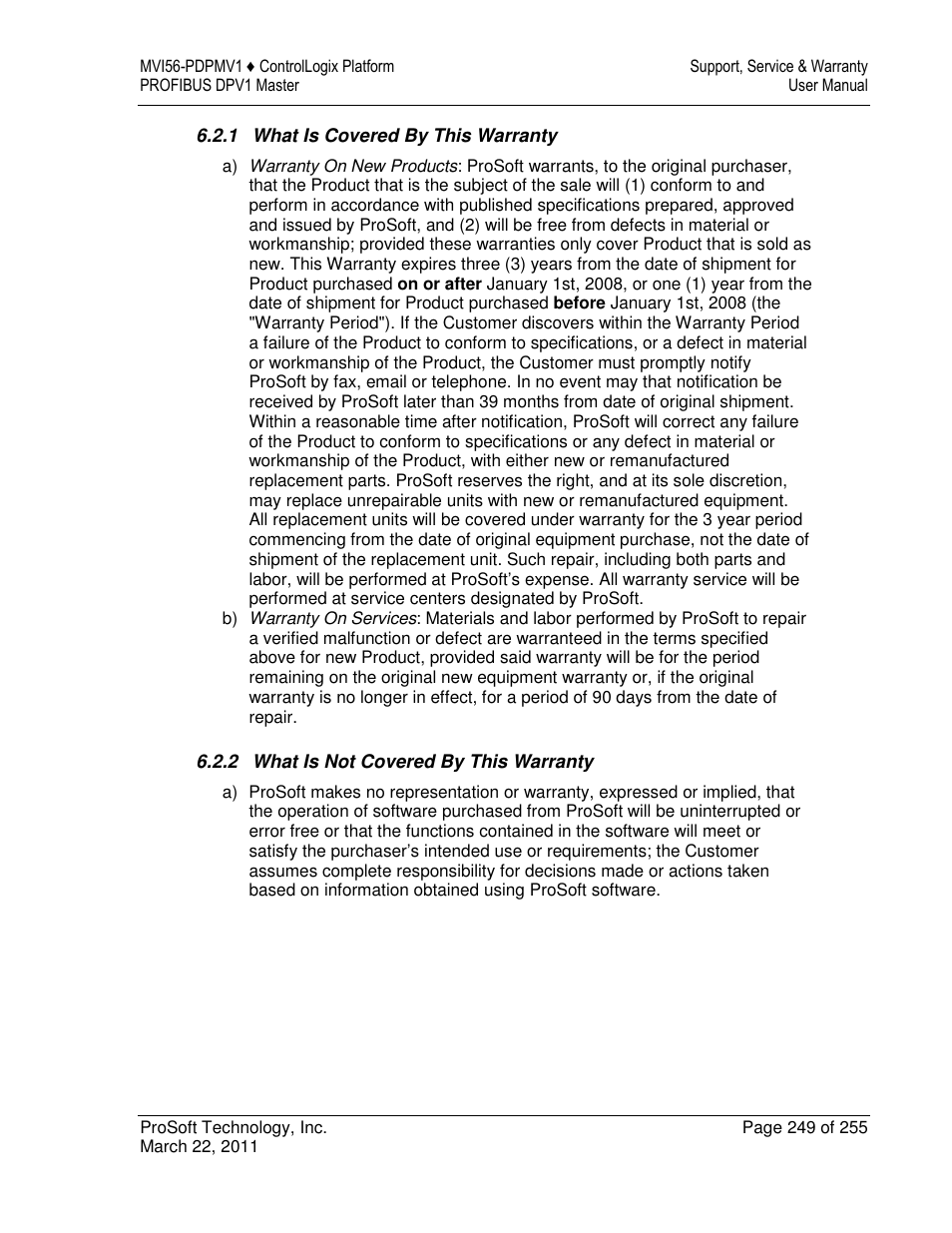 ProSoft Technology MVI56-PDPMV1 User Manual | Page 249 / 255