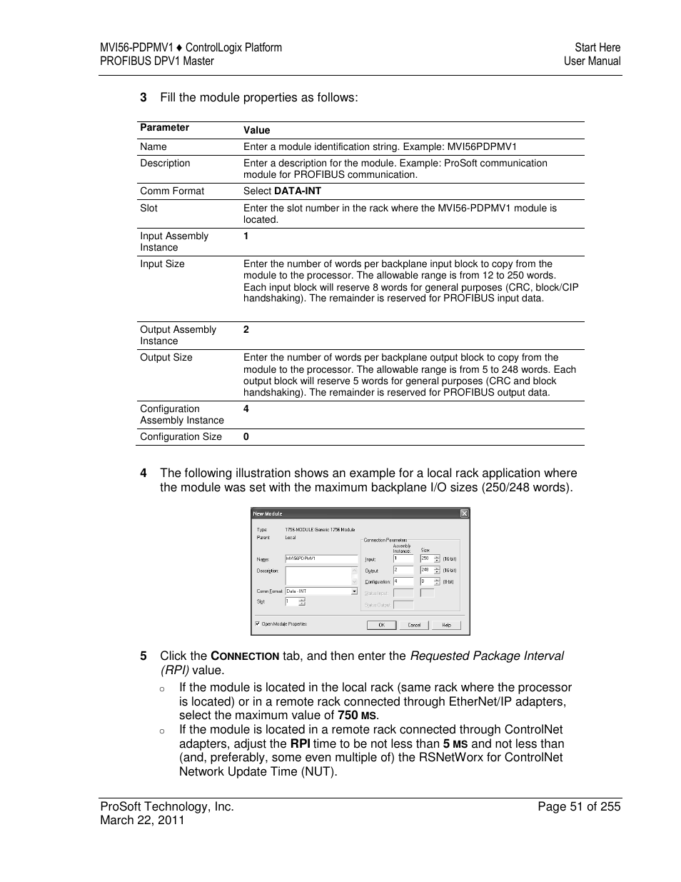 ProSoft Technology MVI56-PDPMV1 User Manual | Page 51 / 255