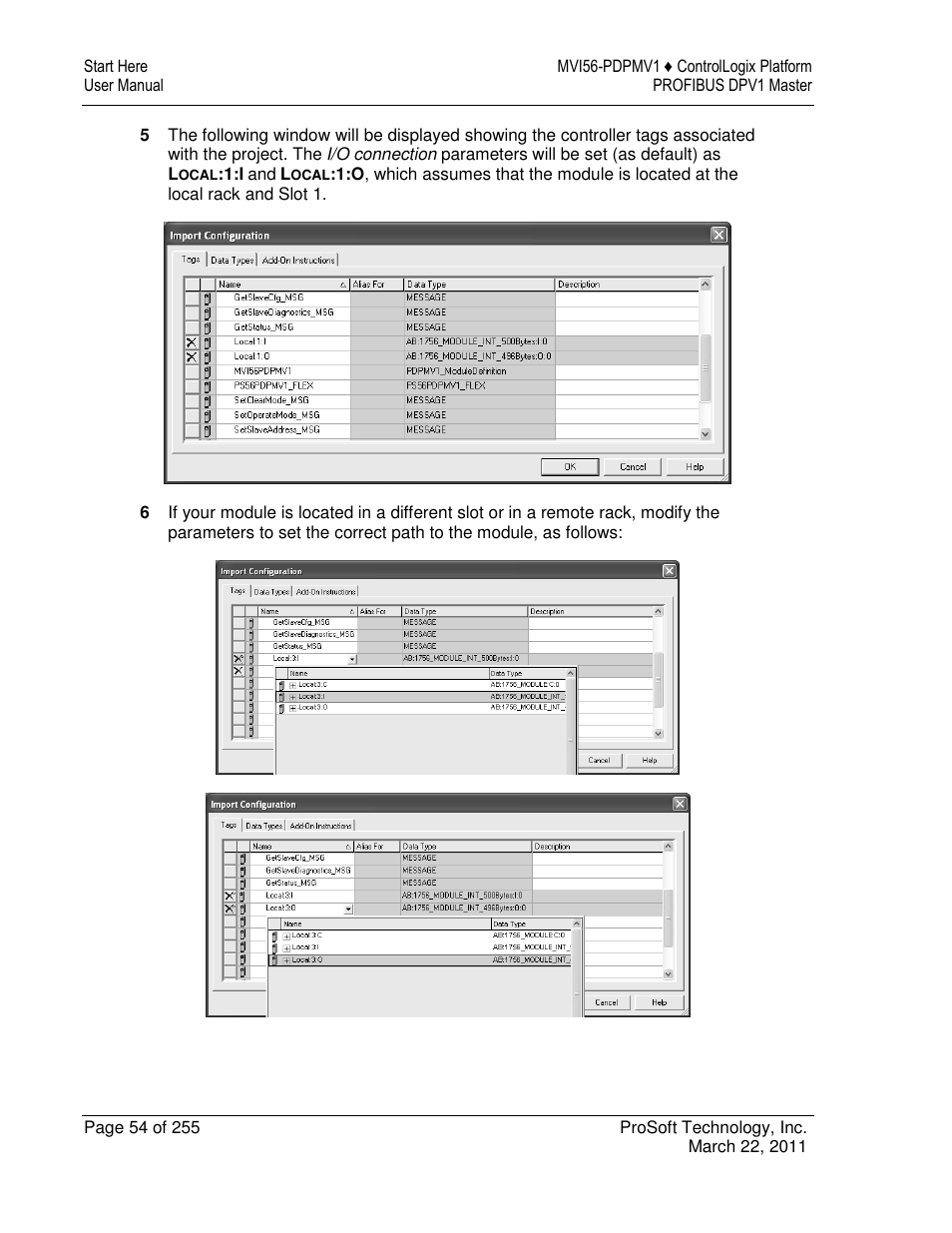 ProSoft Technology MVI56-PDPMV1 User Manual | Page 54 / 255