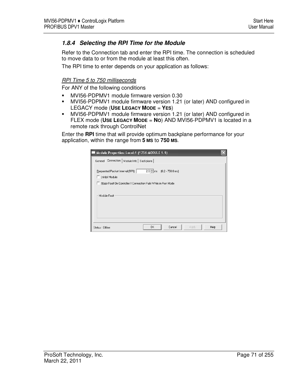 ProSoft Technology MVI56-PDPMV1 User Manual | Page 71 / 255