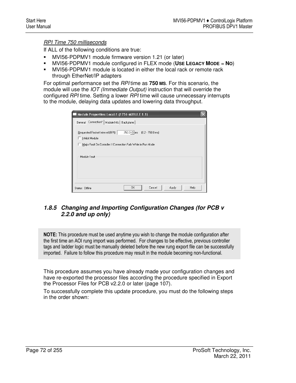 ProSoft Technology MVI56-PDPMV1 User Manual | Page 72 / 255