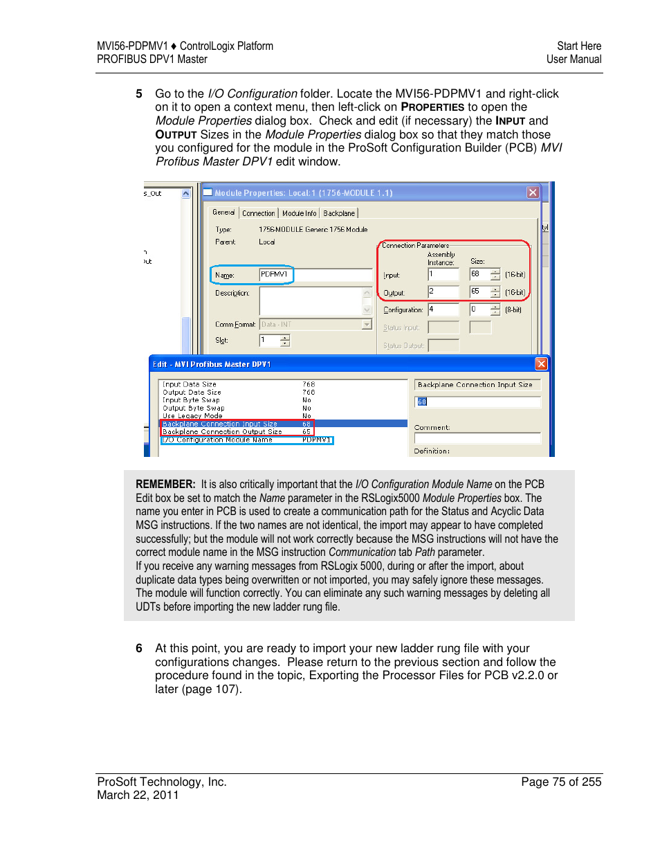 ProSoft Technology MVI56-PDPMV1 User Manual | Page 75 / 255