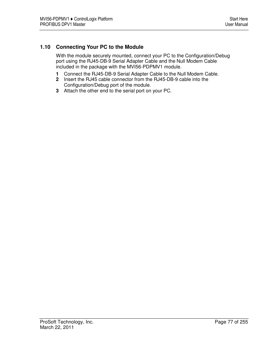 ProSoft Technology MVI56-PDPMV1 User Manual | Page 77 / 255