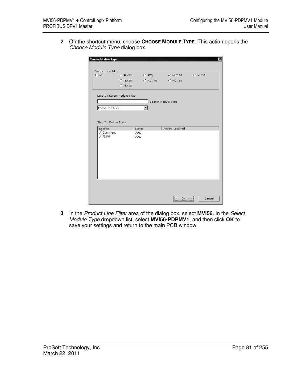 ProSoft Technology MVI56-PDPMV1 User Manual | Page 81 / 255