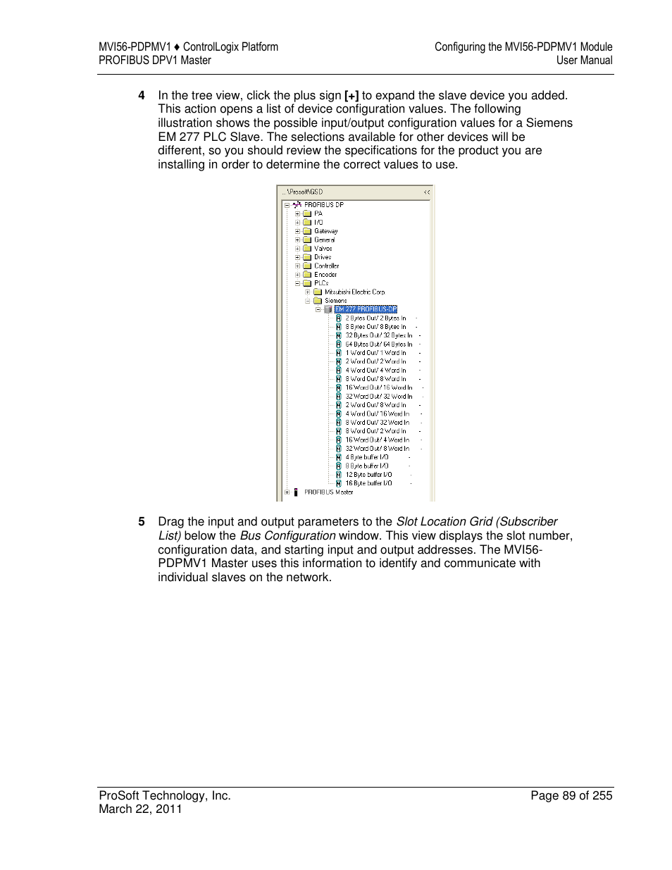 ProSoft Technology MVI56-PDPMV1 User Manual | Page 89 / 255