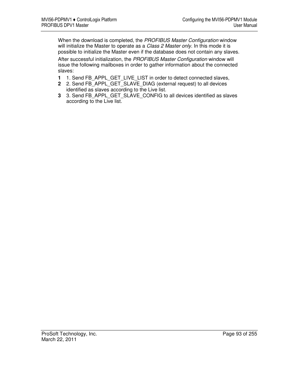 ProSoft Technology MVI56-PDPMV1 User Manual | Page 93 / 255