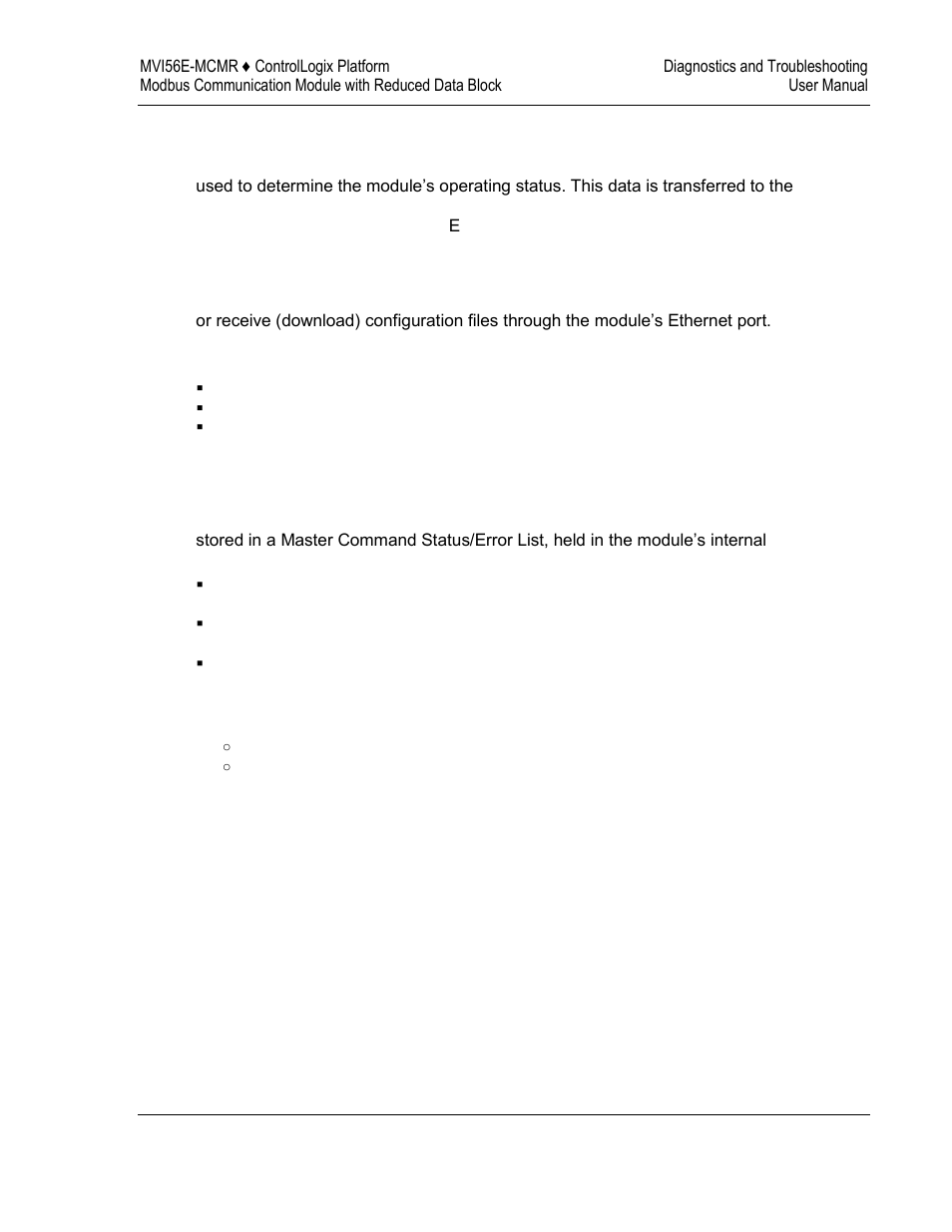Reading status data from the module | ProSoft Technology MVI56E-MCMR User Manual | Page 137 / 225