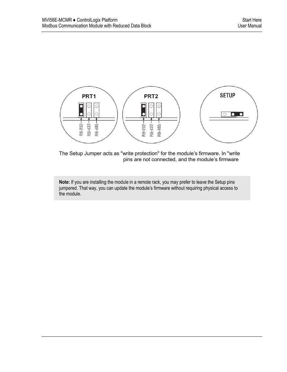 Setting jumpers | ProSoft Technology MVI56E-MCMR User Manual | Page 17 / 225