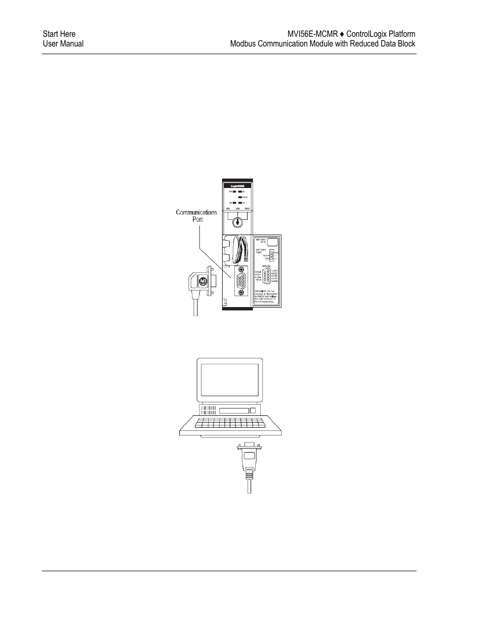 Connecting your pc to the controllogix processor | ProSoft Technology MVI56E-MCMR User Manual | Page 42 / 225