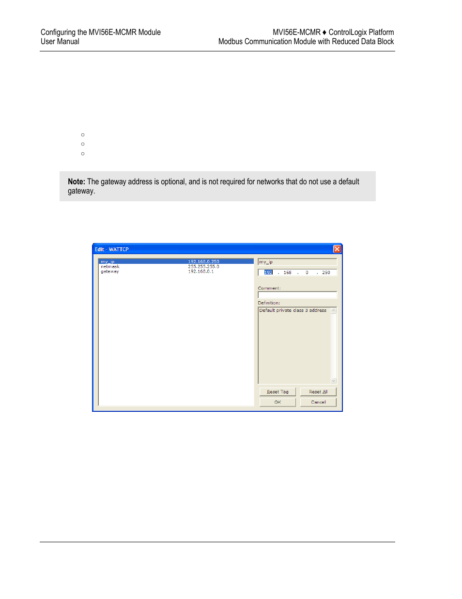 Ethernet configuration | ProSoft Technology MVI56E-MCMR User Manual | Page 90 / 225