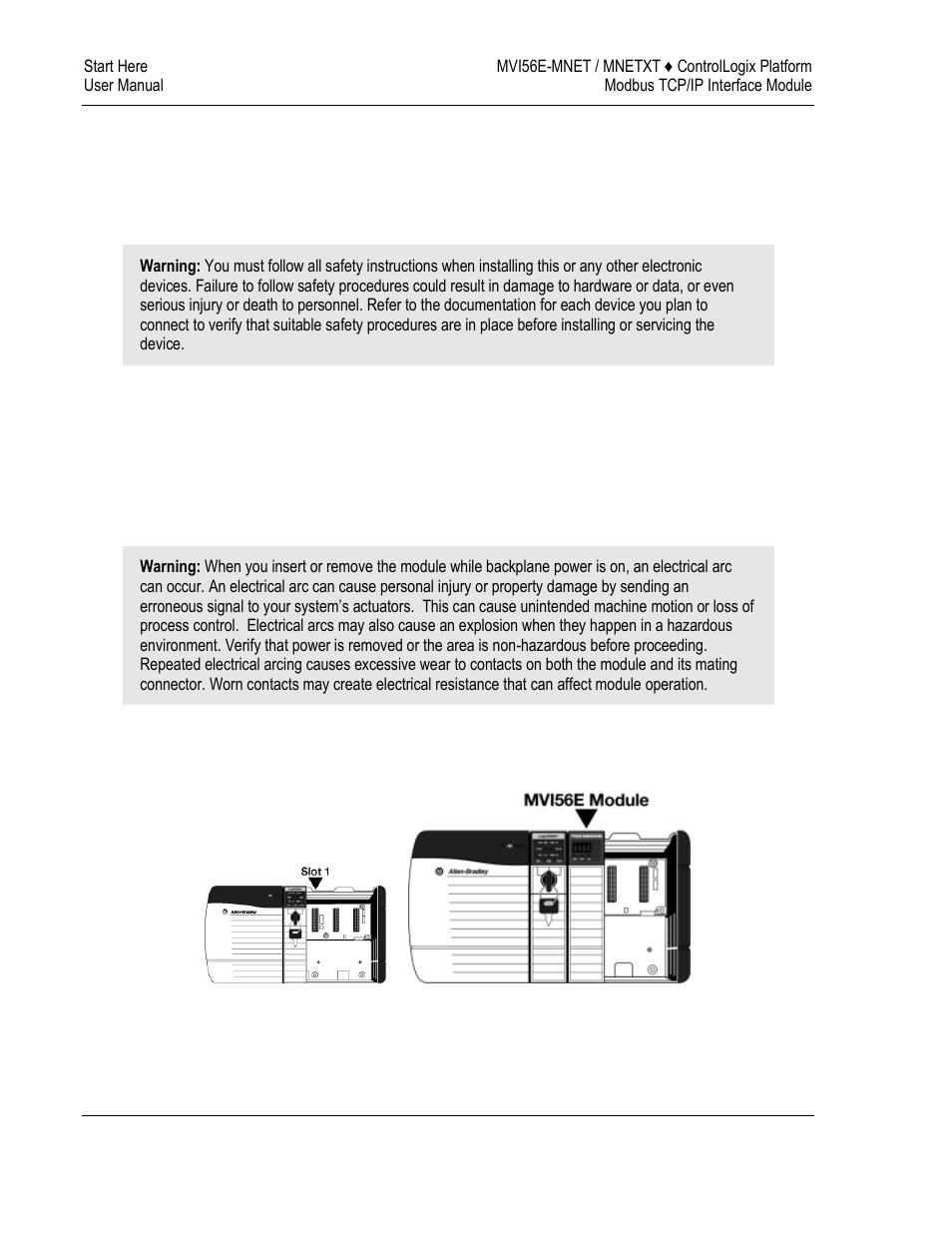 Installing the module in the rack | ProSoft Technology MVI56E-MNET/MNETXT User Manual | Page 16 / 181