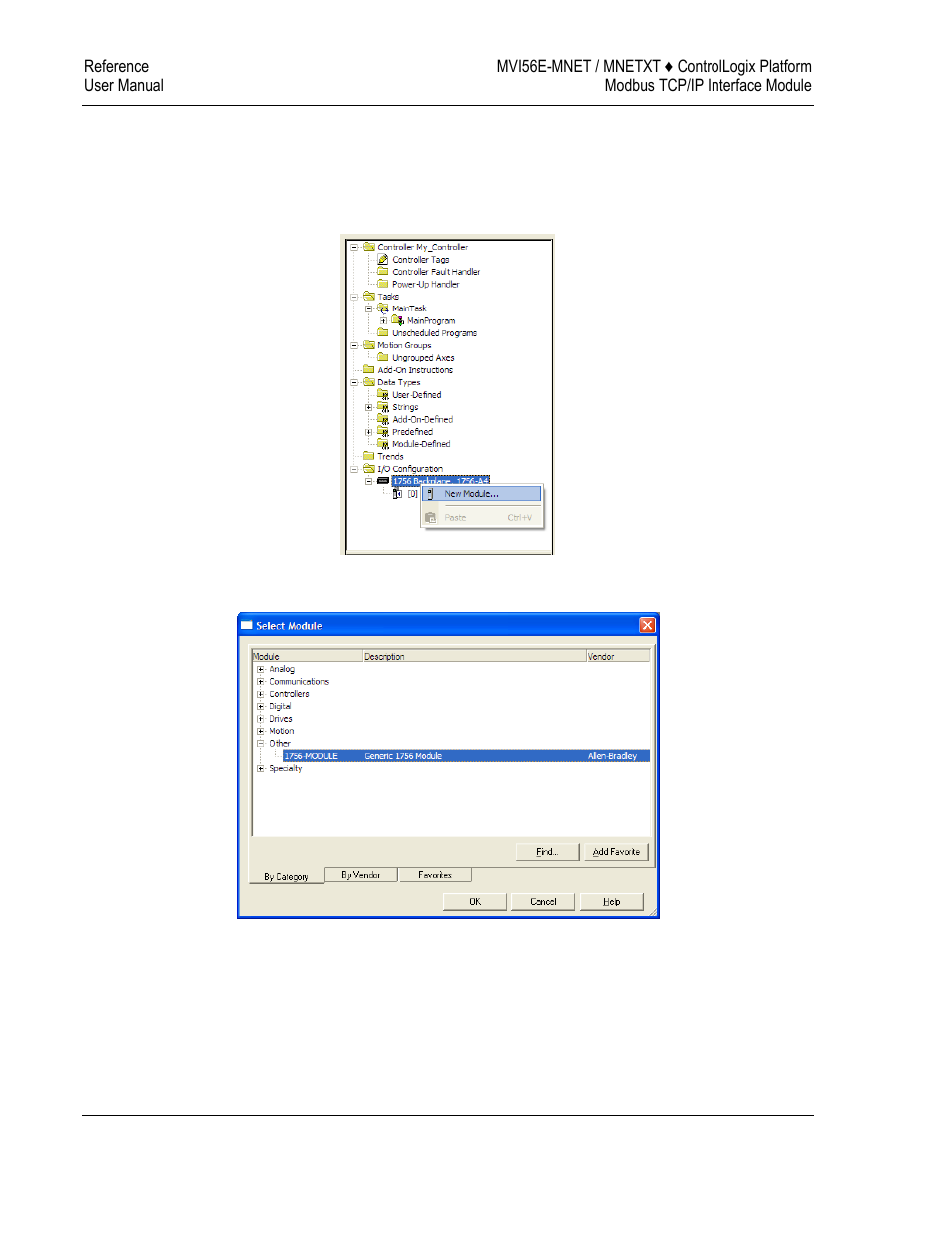 Adding the module to an existing project | ProSoft Technology MVI56E-MNET/MNETXT User Manual | Page 160 / 181