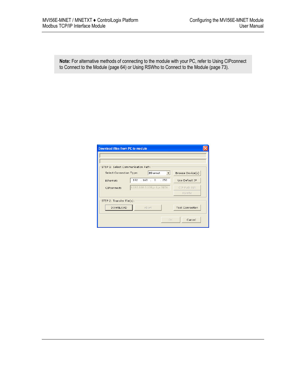 Downloading the project to the module | ProSoft Technology MVI56E-MNET/MNETXT User Manual | Page 63 / 181