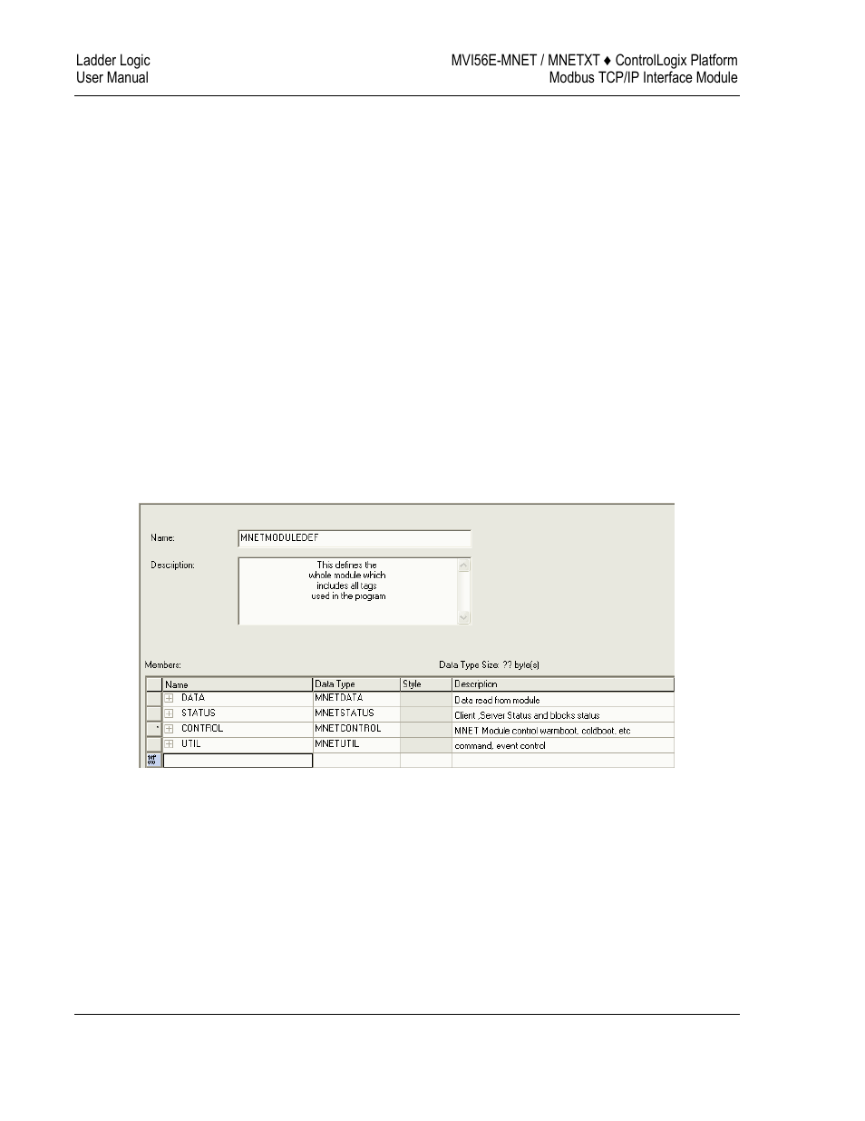 User-defined data types (udts) | ProSoft Technology MVI56E-MNET/MNETXT User Manual | Page 78 / 181