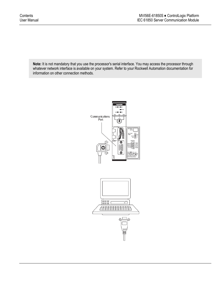 Connecting your pc to the controllogix processor | ProSoft Technology MVI56E-61850S User Manual | Page 12 / 81