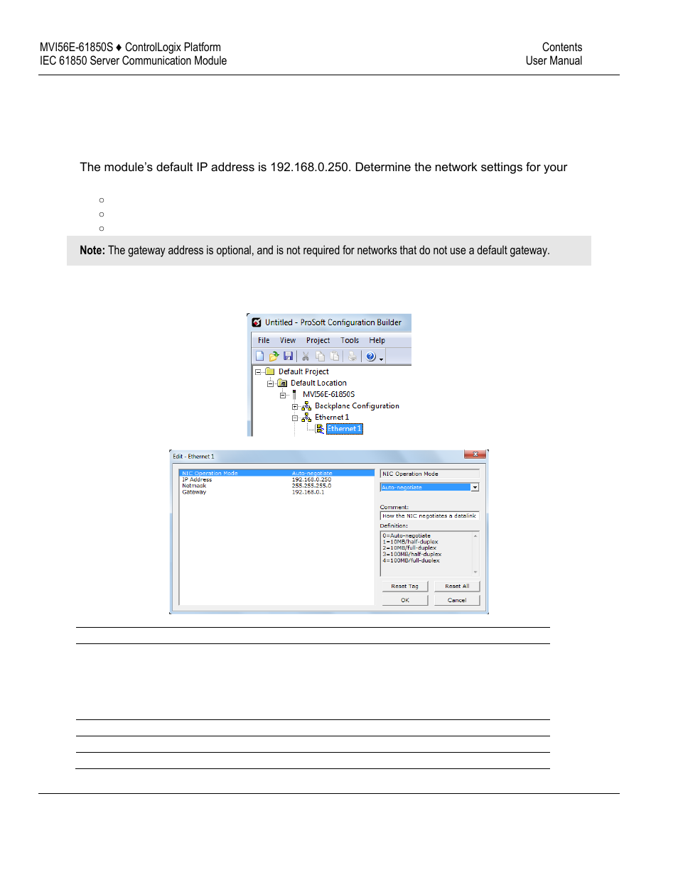 Ethernet1 | ProSoft Technology MVI56E-61850S User Manual | Page 23 / 81