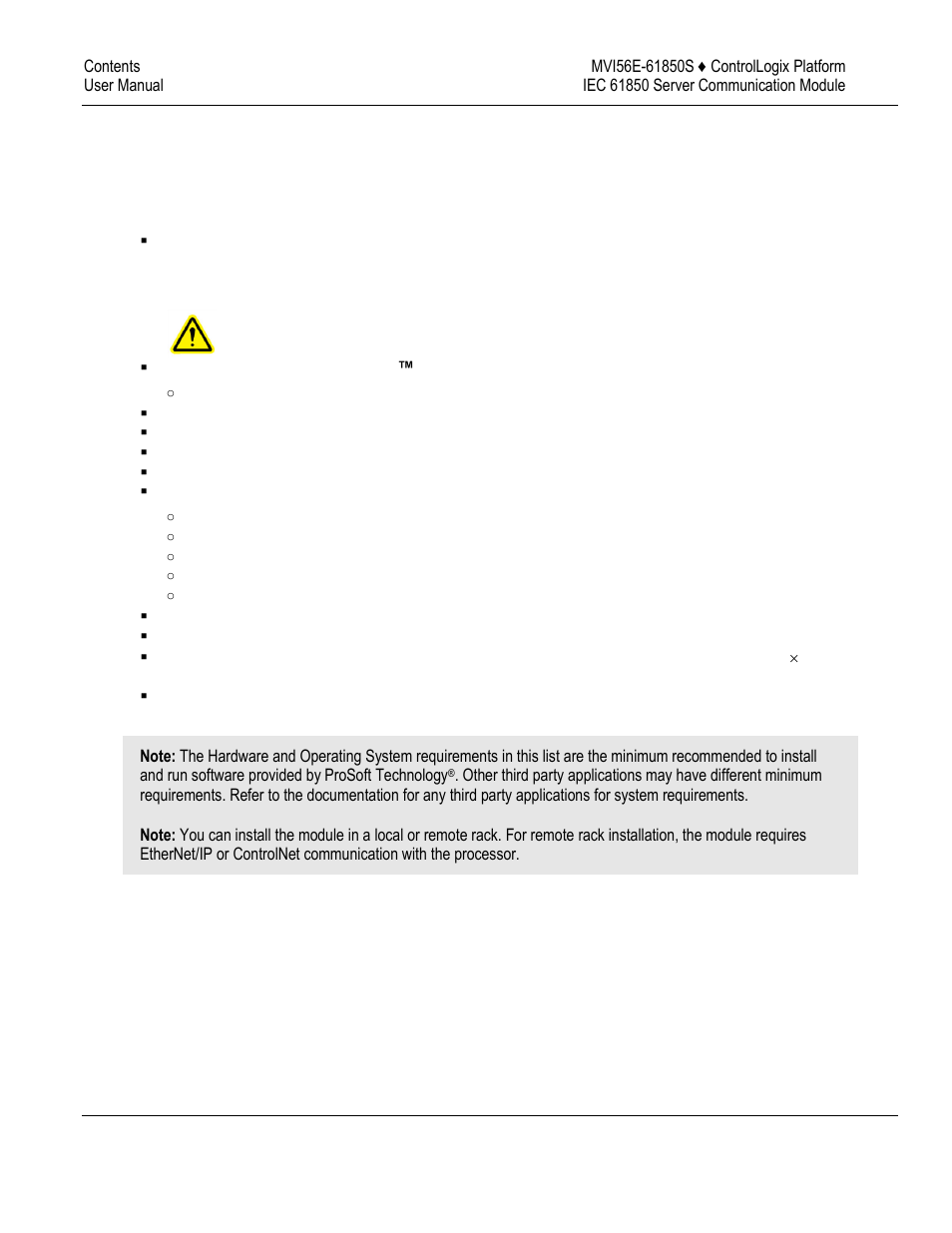 System requirements | ProSoft Technology MVI56E-61850S User Manual | Page 8 / 81