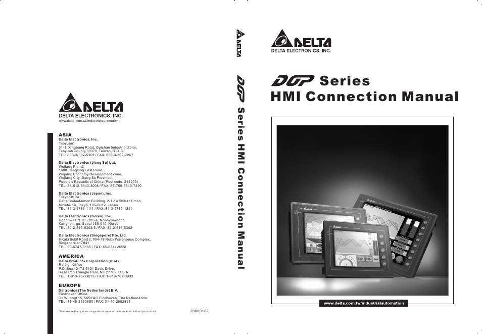 Delta Electronics Network Device DOP-A/AE/AS User Manual | 137 pages