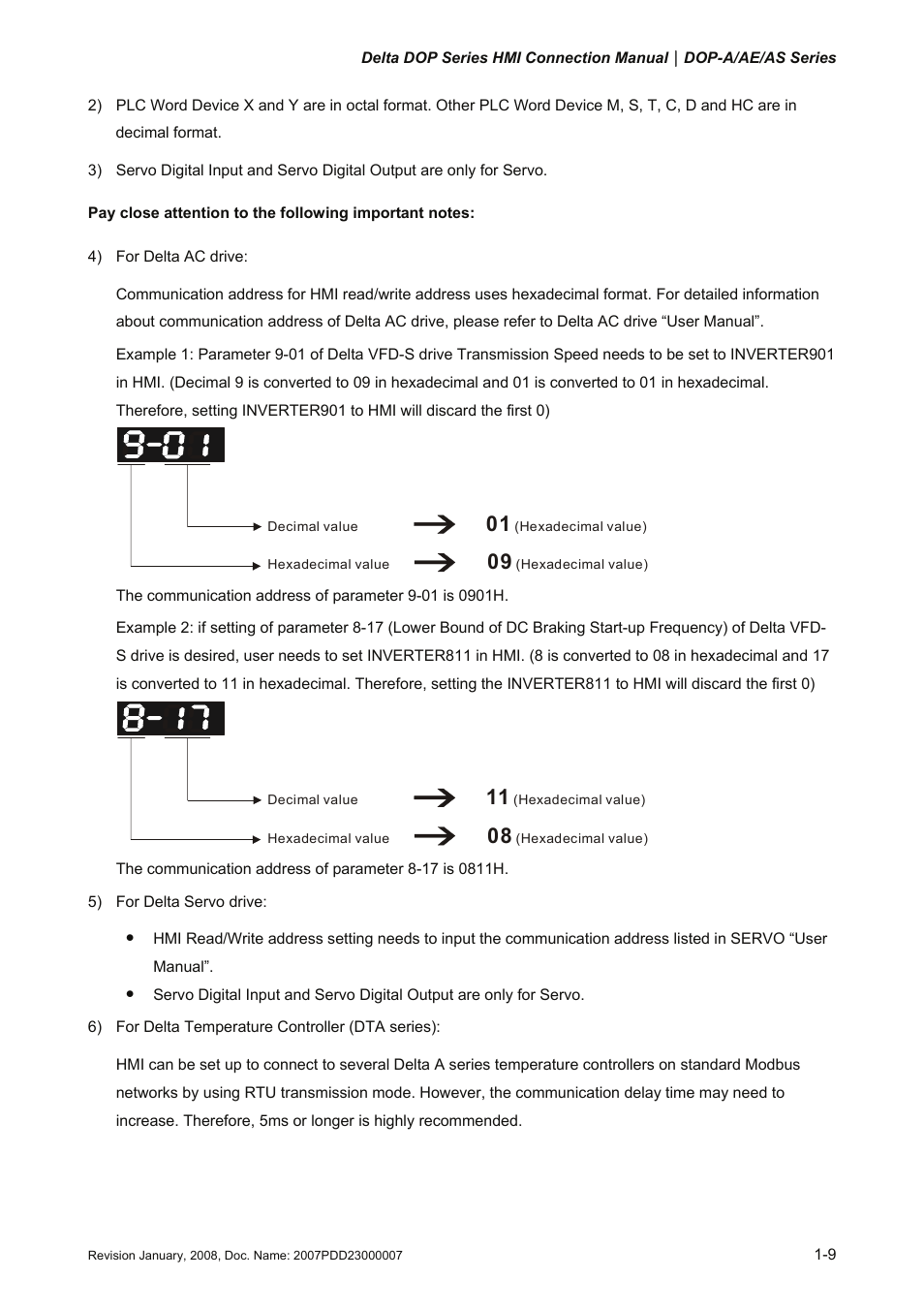 Delta Electronics Network Device DOP-A/AE/AS User Manual | Page 10 / 137