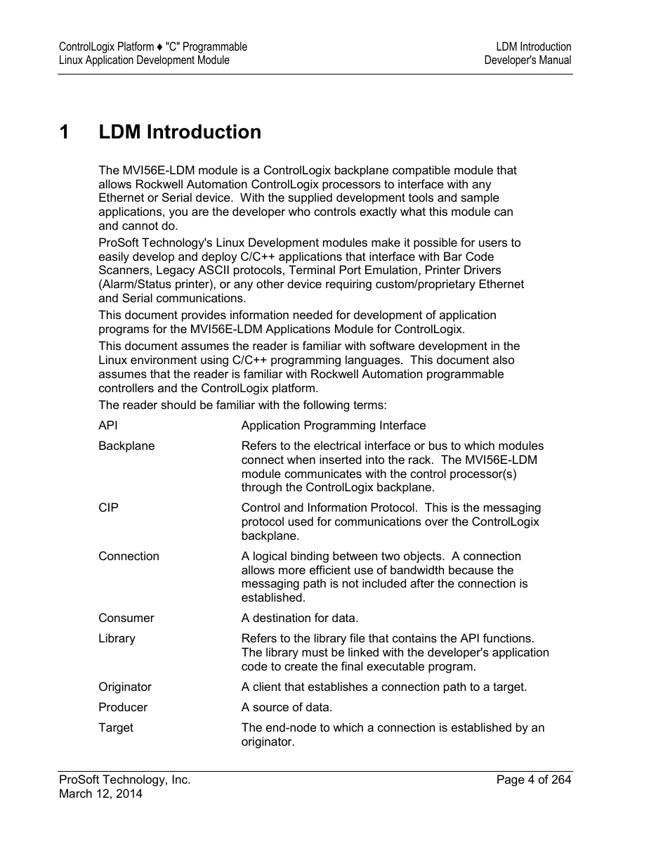 1ldm introduction | ProSoft Technology MVI56E-LDM User Manual | Page 10 / 264