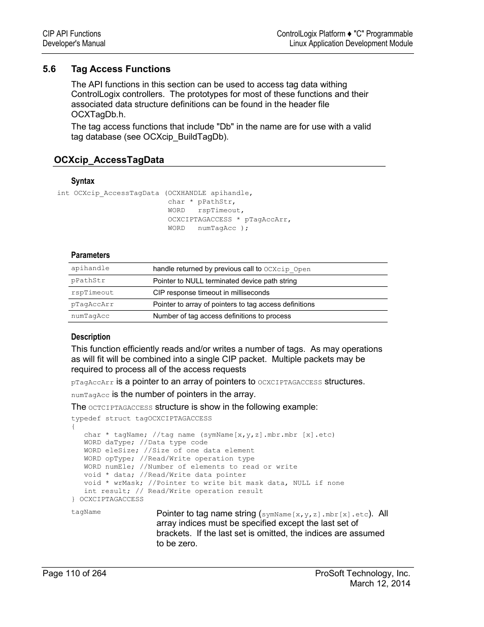 Tag access functions | ProSoft Technology MVI56E-LDM User Manual | Page 116 / 264
