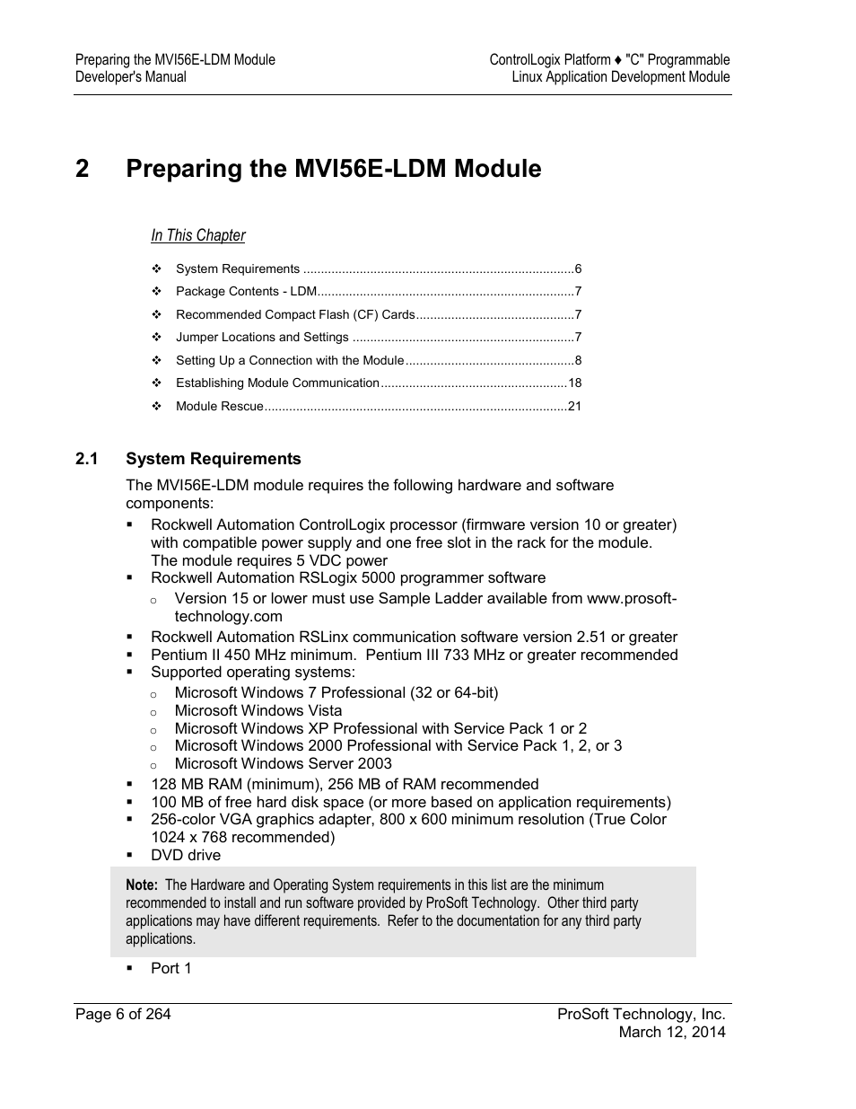 2preparing the mvi56e-ldm module | ProSoft Technology MVI56E-LDM User Manual | Page 12 / 264